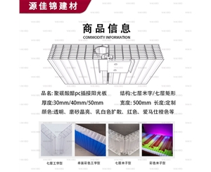 聚碳酸醋PC阳光插接板